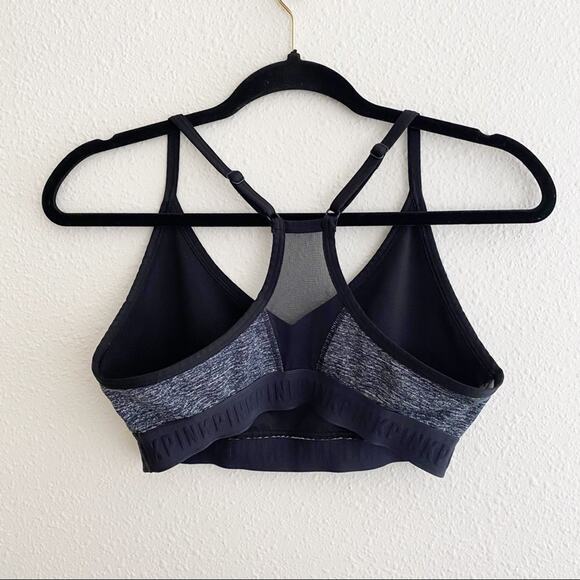 PINK Victoria's Secret Unlined Racerback Mesh Back Sports Bra - Picture 4 of 6